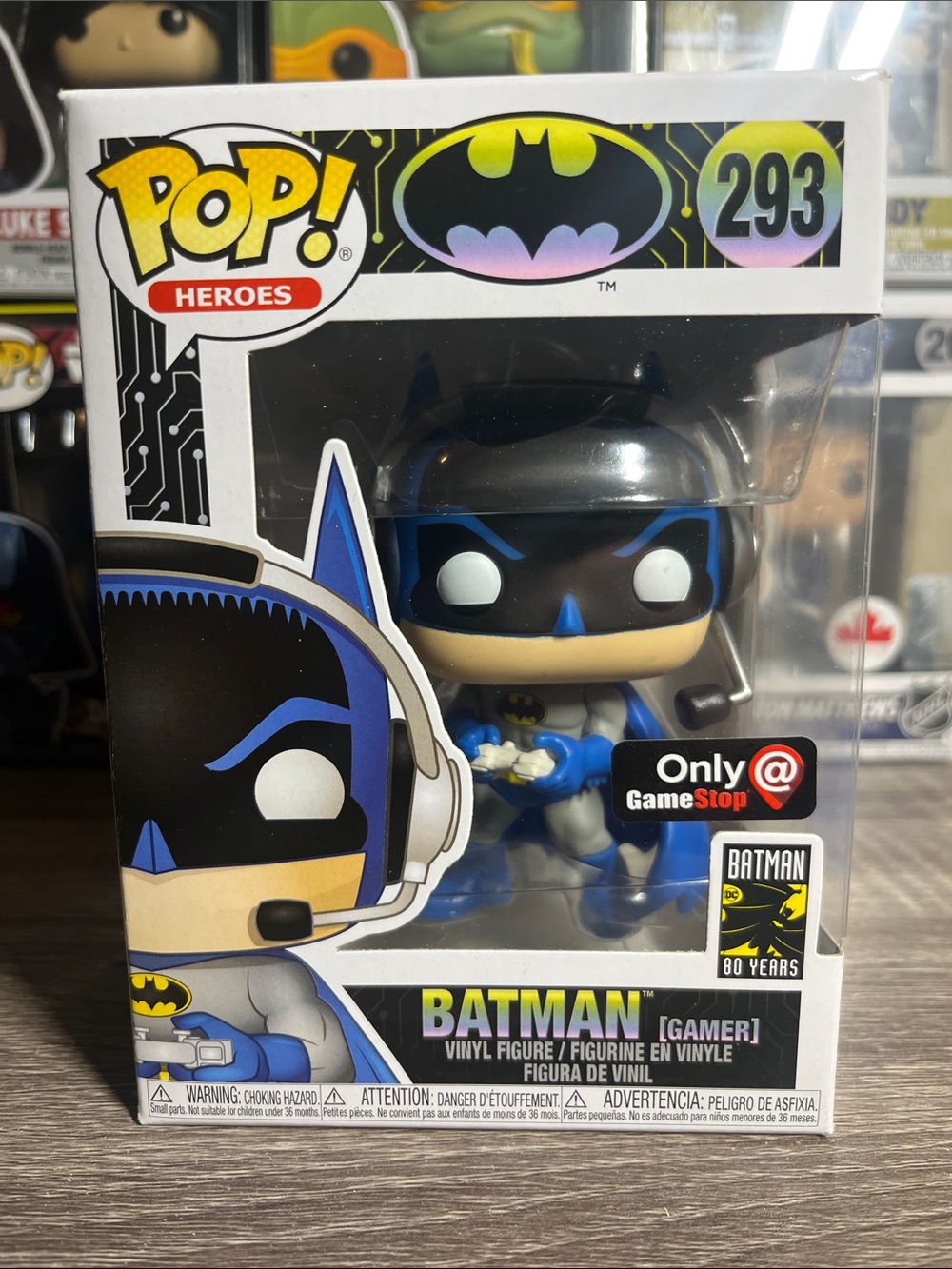 Funko Pop! Batman Gamer Vinyl Figure - Black, Blue, White